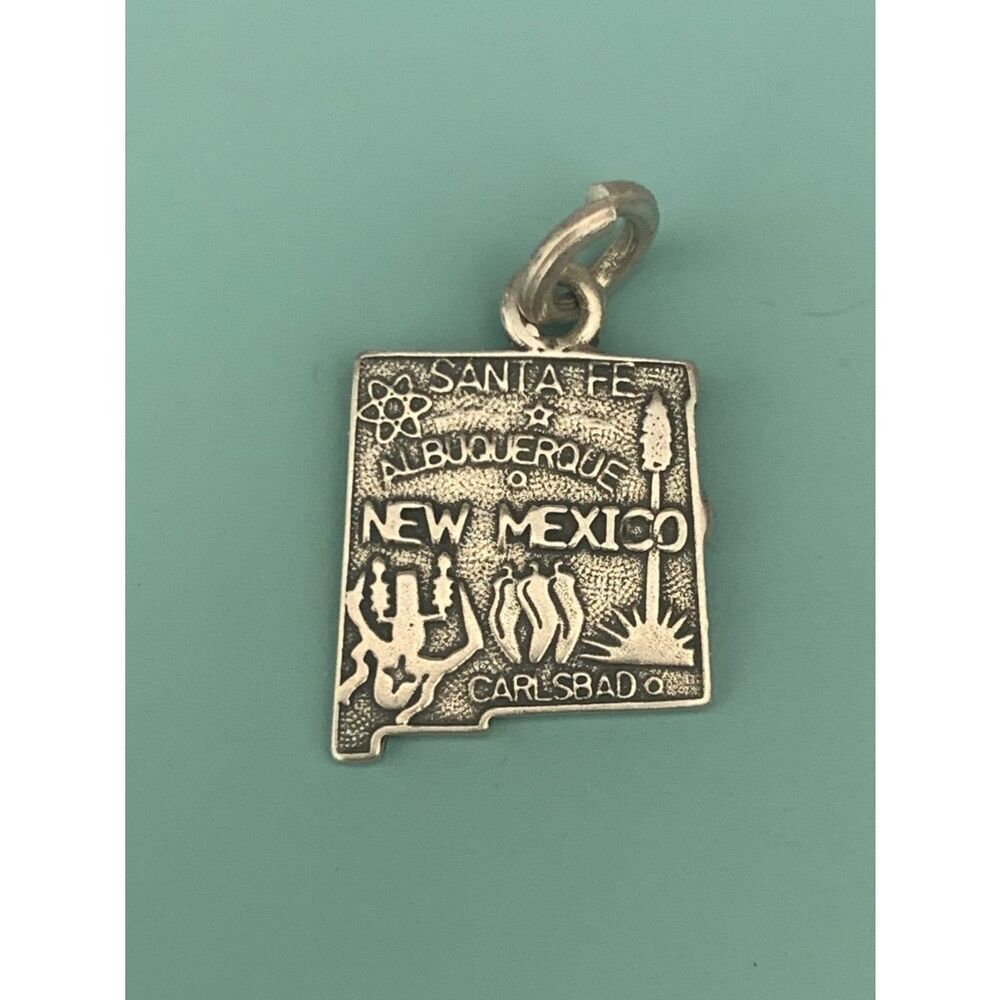 .925 New Mexico State Sterling Silver Jewelry Charm #travel #Santa Fe